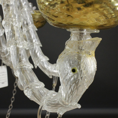 Venetian Figural Gilt 6Light Chandelier