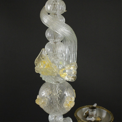Venetian Figural Gilt 6Light Chandelier
