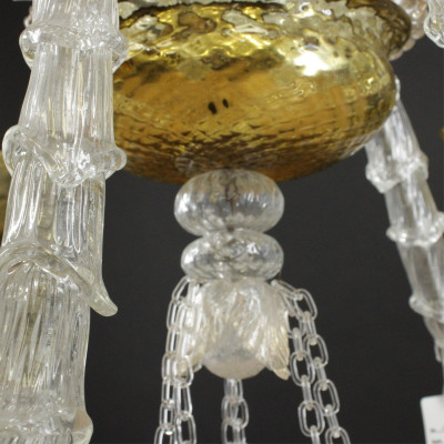 Venetian Figural Gilt 6Light Chandelier