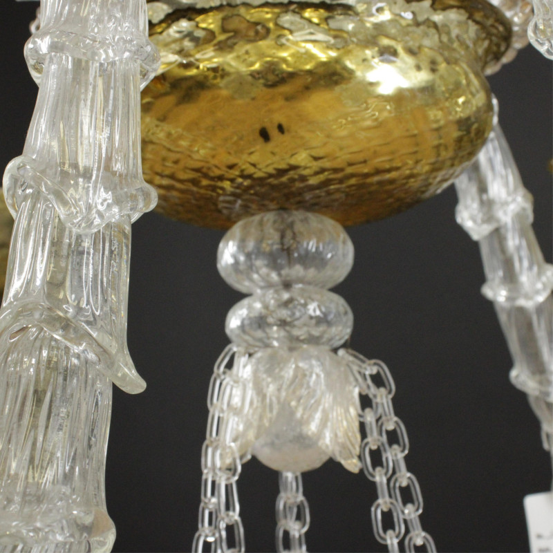 Venetian Figural Gilt 6Light Chandelier