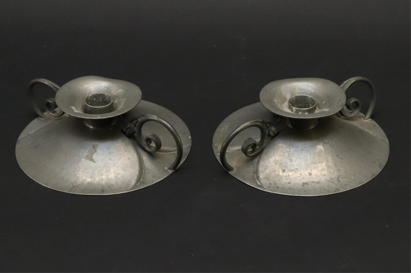 Pair Serge Nekrassoff Art Nouveau Candlesticks