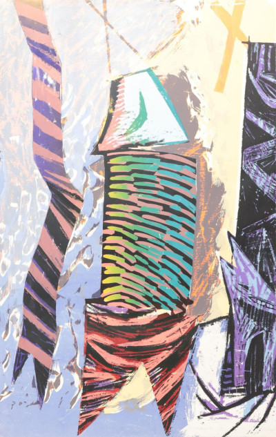 Cecile Broz Flying Fish Banner Serigraph