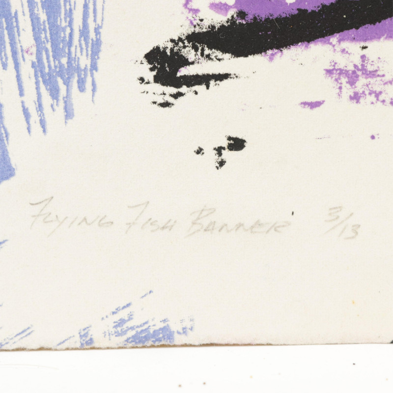 Cecile Broz Flying Fish Banner Serigraph