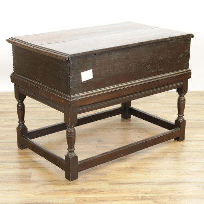 Jacobean Style Oak Storage Chest on Stand