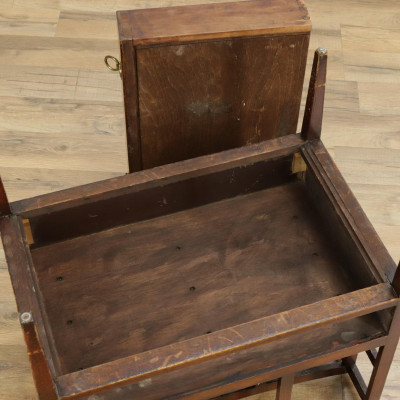George III Style Inlaid Mahogany Canterbury 19th C