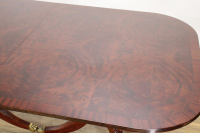 Georgian Style Plum Pudding Mahogany Dining Table