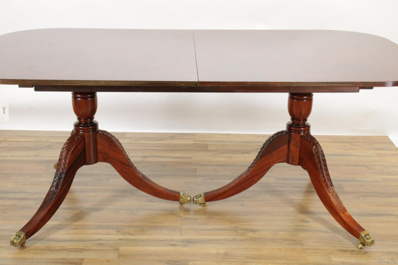 Georgian Style Plum Pudding Mahogany Dining Table