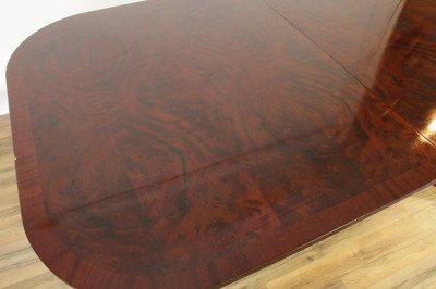 Georgian Style Plum Pudding Mahogany Dining Table