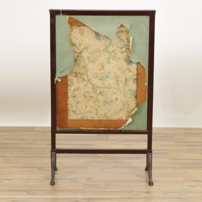 Georgian Style Silk Embroidered Firescreen