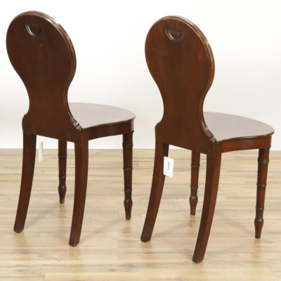 Regency Mahogany Hall Chairs Early 19th C