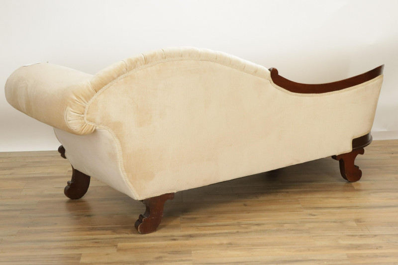 Late Victorian Carved Mahogany Recamier