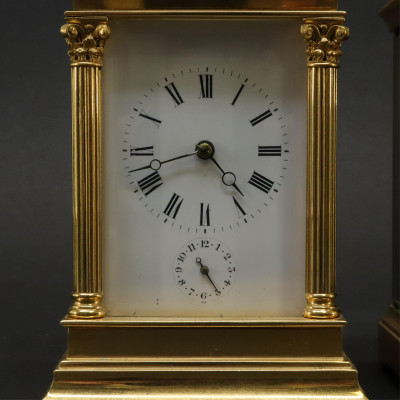 2 Brass Plated Repeater Carriage Clocks