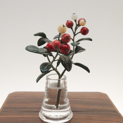 Carl Faberge Style Imperial Cranberry Sprig