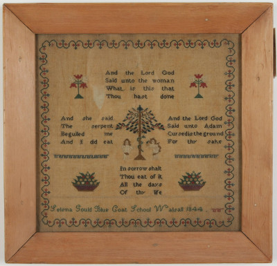 British Sampler Selena Gould 1844