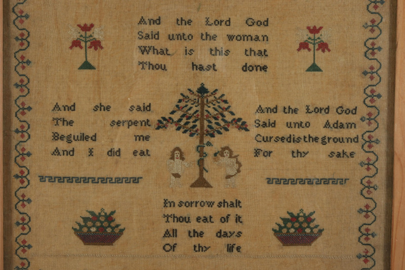 British Sampler Selena Gould 1844