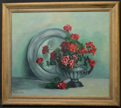 June Burkholder Floral Still Life O/C