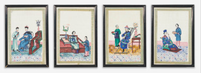 A Collection of 12 Pith Paintings, 19th Century