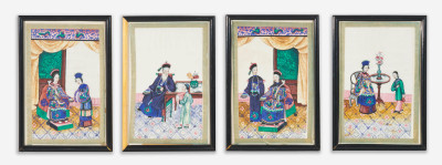 A Collection of 12 Pith Paintings, 19th Century