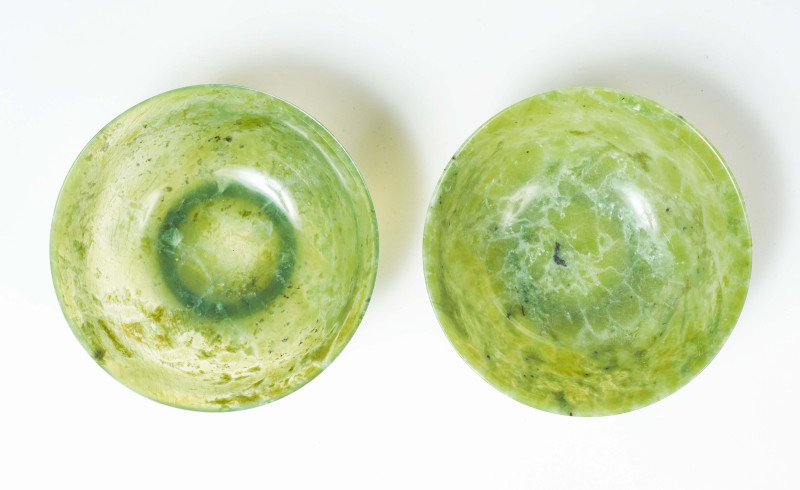 A Pair of Fine Jade Bowls