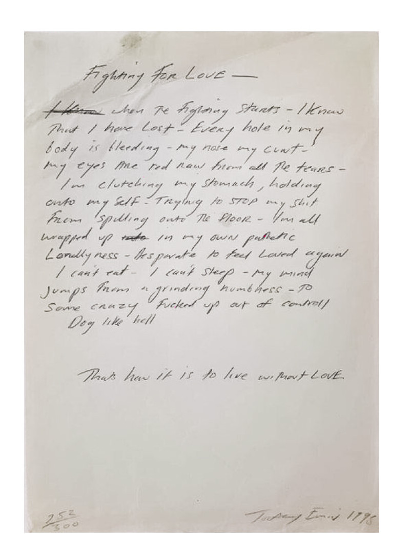 Tracey Emin Fighting for Love