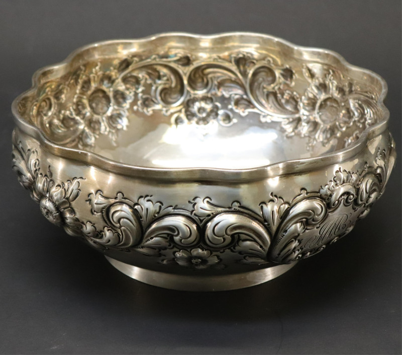 Black Starr Frost Sterling Silver Repousse Bowl