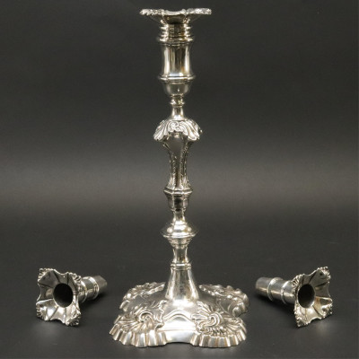 George II Silver Candlestick John Cafe 1755