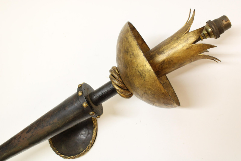 3 Gilbert Poillerat Style Wall Sconces