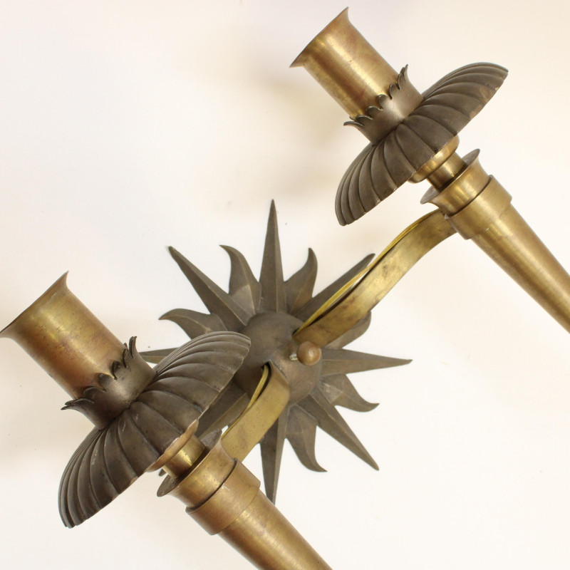 3 Gilbert Poillerat Style Wall Sconces