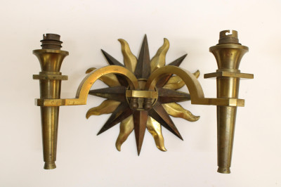 3 Gilbert Poillerat Style Wall Sconces
