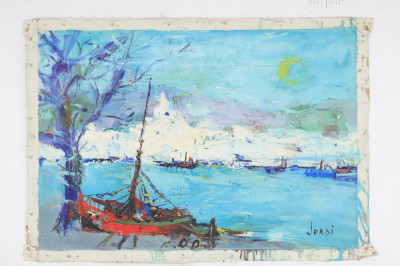 Expressionist Lake Scene signed Jordi