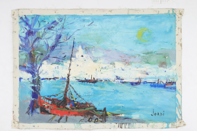 Expressionist Lake Scene signed Jordi