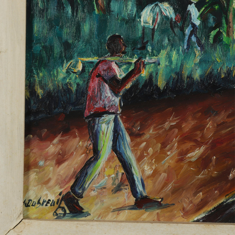 2 Haitian Paintings H Dubreuil Henry R Roger