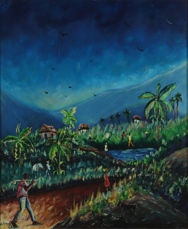 2 Haitian Paintings H Dubreuil Henry R Roger