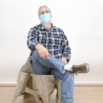 Studio Craft Carved And Shaped Stump Chair
