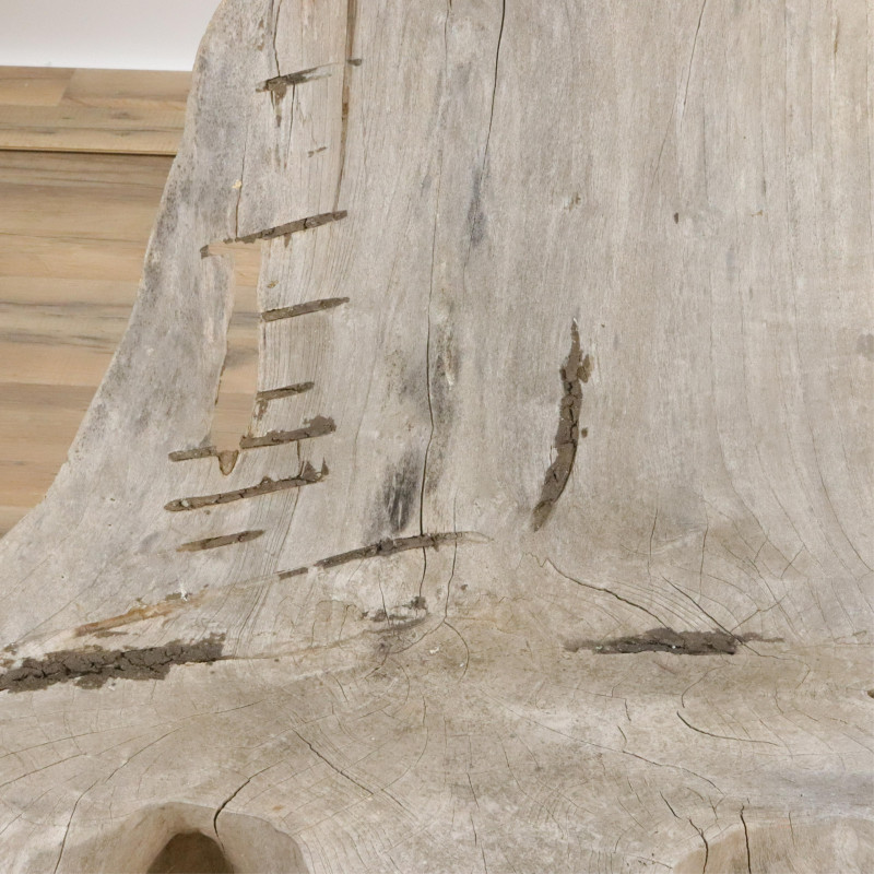 Studio Craft Carved And Shaped Stump Chair