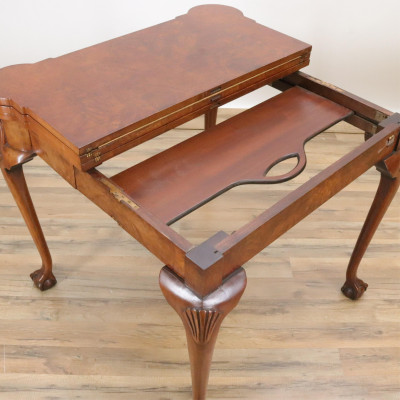 Chippendale Style Mahogany Inlaid Games Table
