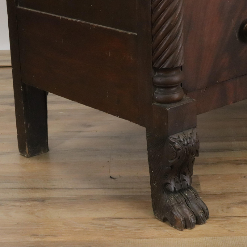 19C Chest Of Drawers Hairy Paw Feet