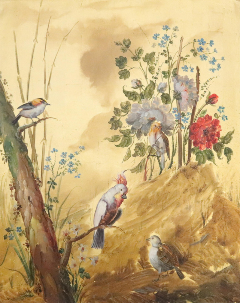 Gonz Mata Parrots on Gold