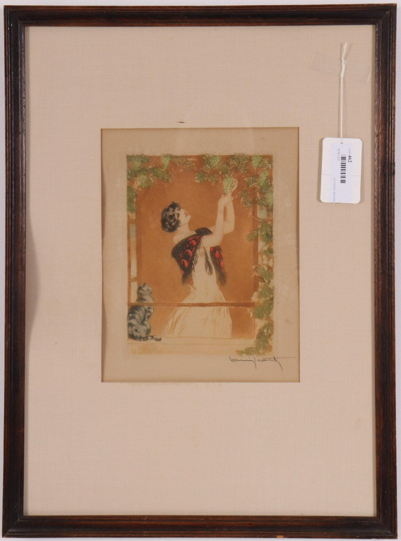 Louis Icart Colored Etching