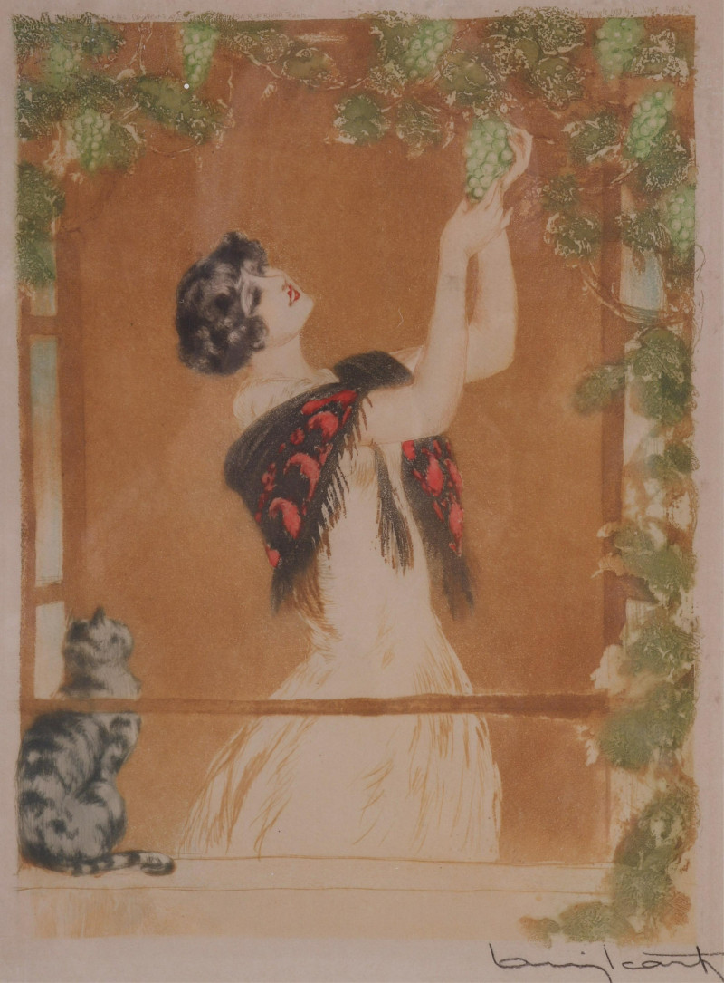 Louis Icart Colored Etching