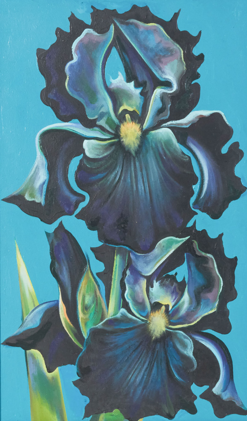 Lowell Nesbitt - Two Black Iris