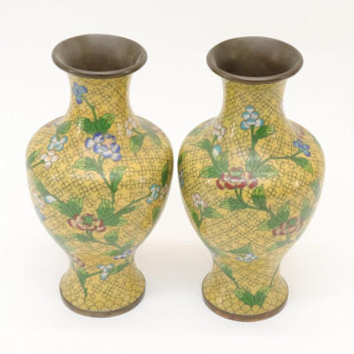 Two Pairs Chinese Cloisonne Vases