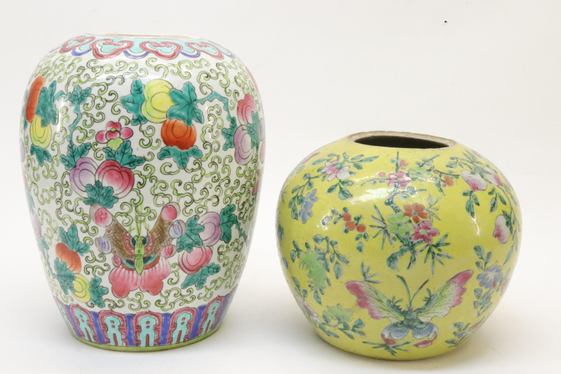 Two Chinese Porcelain Ginger Jars