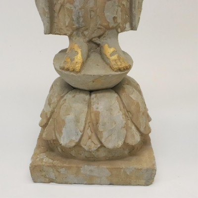 Two Standing Stone Buddhist Figures