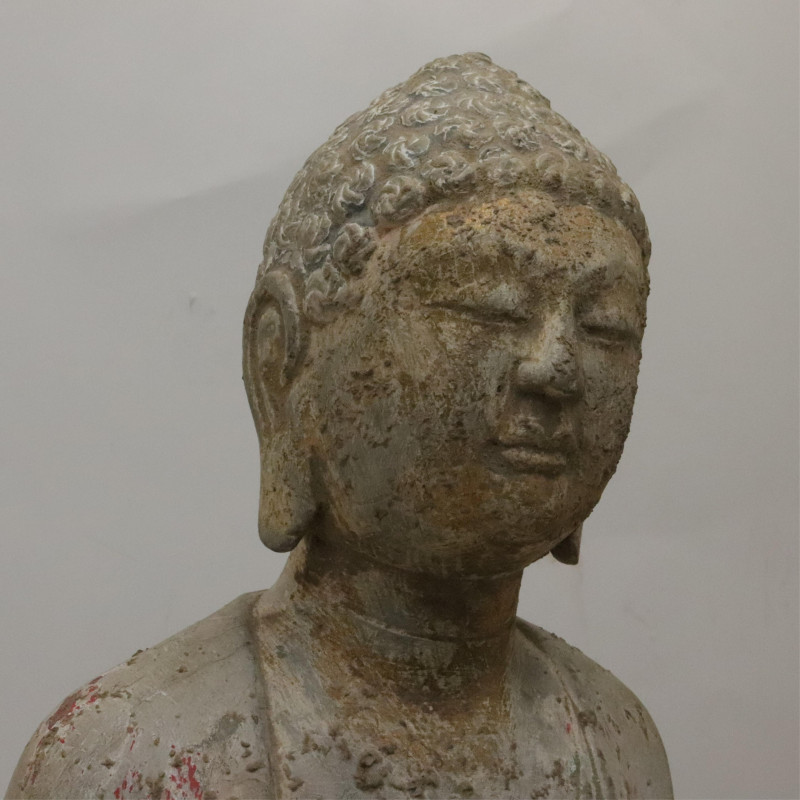 Two Standing Stone Buddhist Figures
