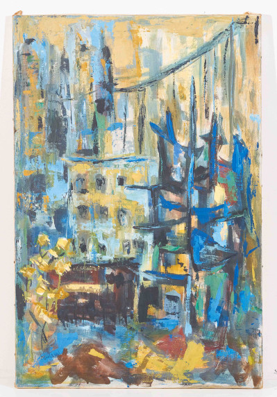 Gene Hutner - Blue Cityscape