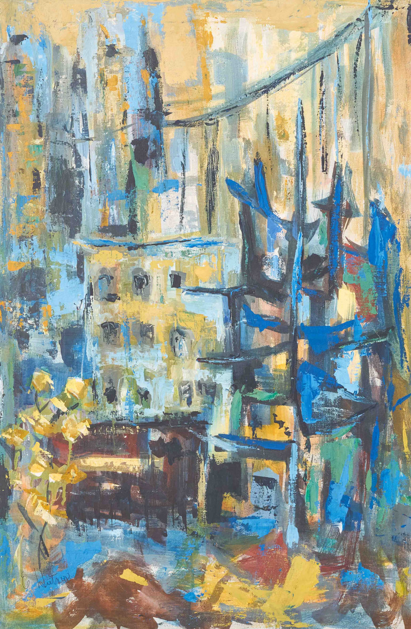 Gene Hutner - Blue Cityscape