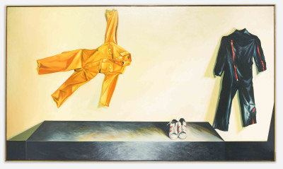 Lowell Nesbitt - Yellow and Blue Jumpsuits
