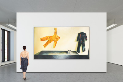 Lowell Nesbitt - Yellow and Blue Jumpsuits