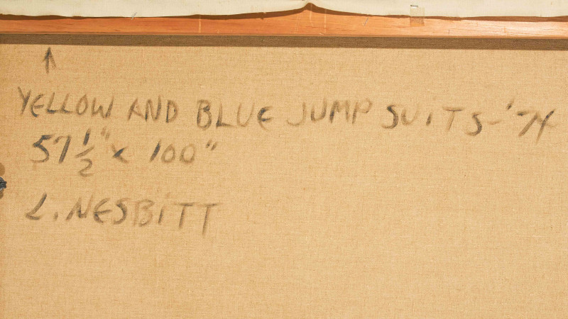 Lowell Nesbitt - Yellow and Blue Jumpsuits